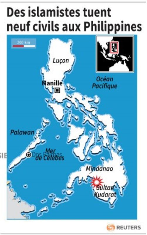 Des rebelles islamistes tuent neuf civils aux Philippines