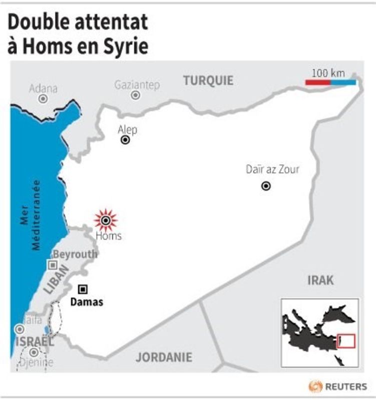 Au moins 32 morts dans un double attentat en Syrie, à Homs