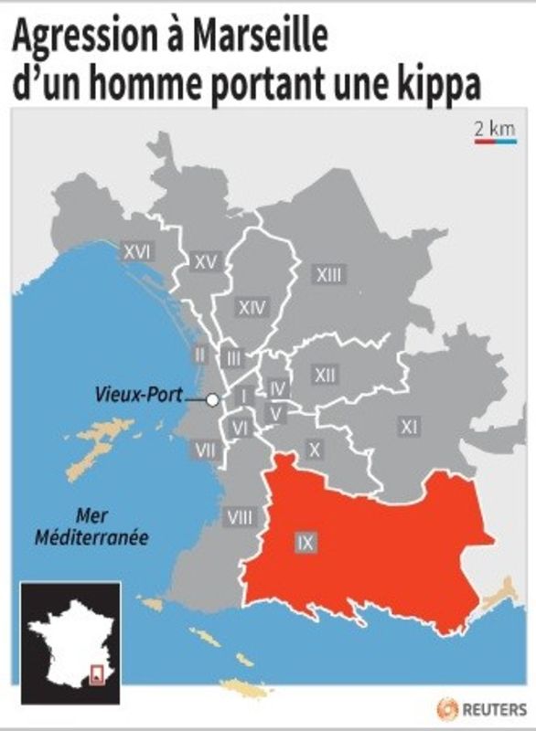 L'agresseur antisémite de Marseille se revendique de l'EI