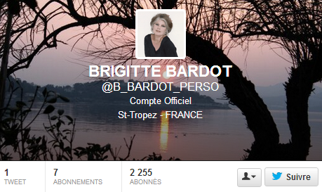 Brigitte Bardot débarque sur Twitter
