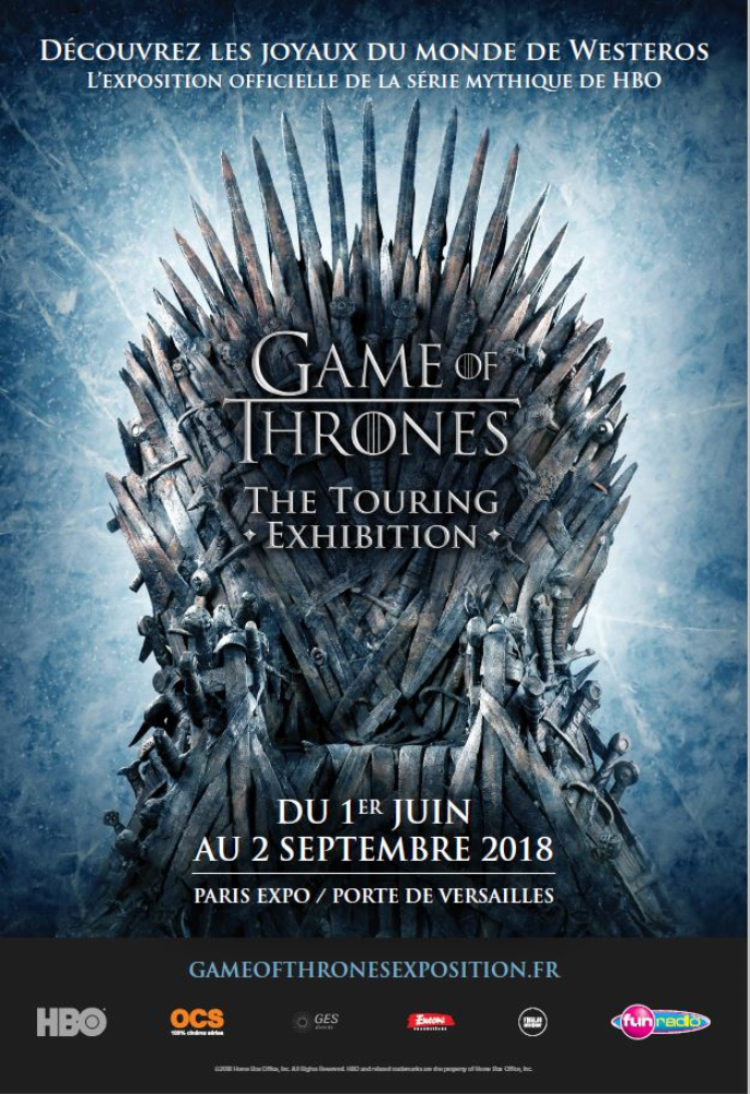Exposition Game of Thrones : réservez vos places