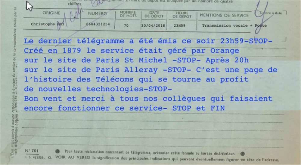 Télégramme : d’une histoire d’amour à la mort de l’invention