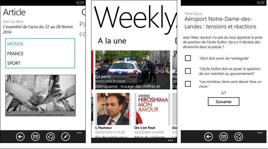 Weekly débarque sur Windows Phone