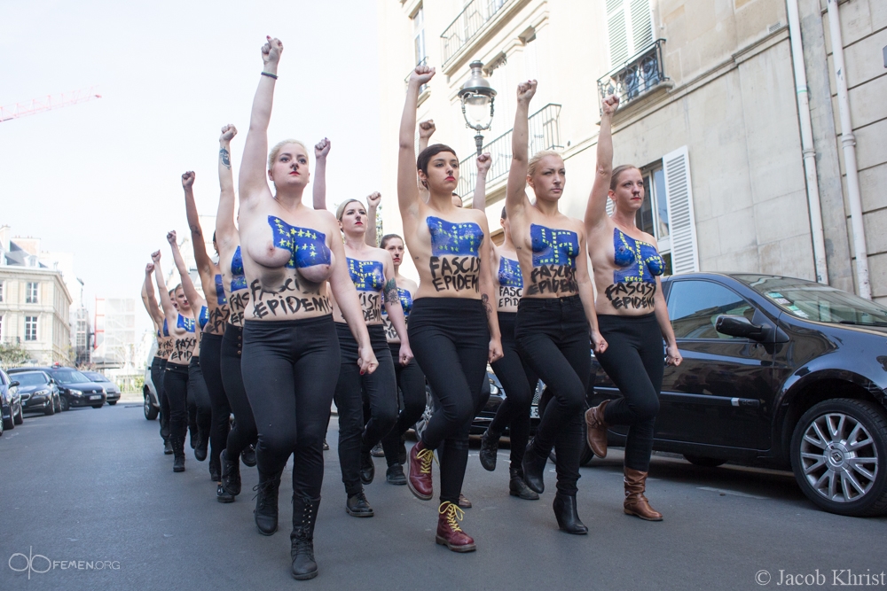 Femen : crémaillère sous haute tension et manif contre le FN