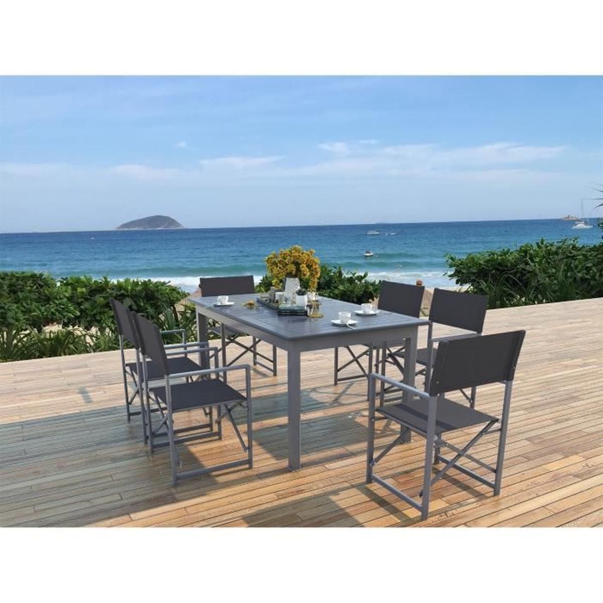 Bons plans du 27 juillet 2019 : Table de Jardin extensible , Salon de jardin 5 places ultra confort avec 2 tables, MENO salon de jardin 